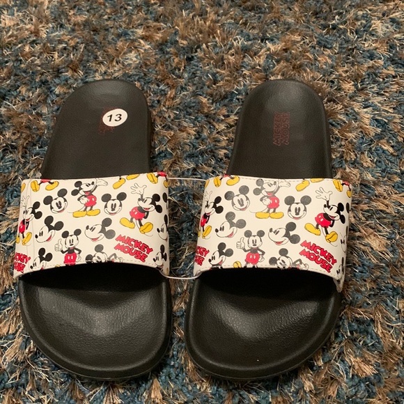 Disney Mickey Mouse Ground Up Slides Flip Flops Mens 13 - Picture 2 of 6
